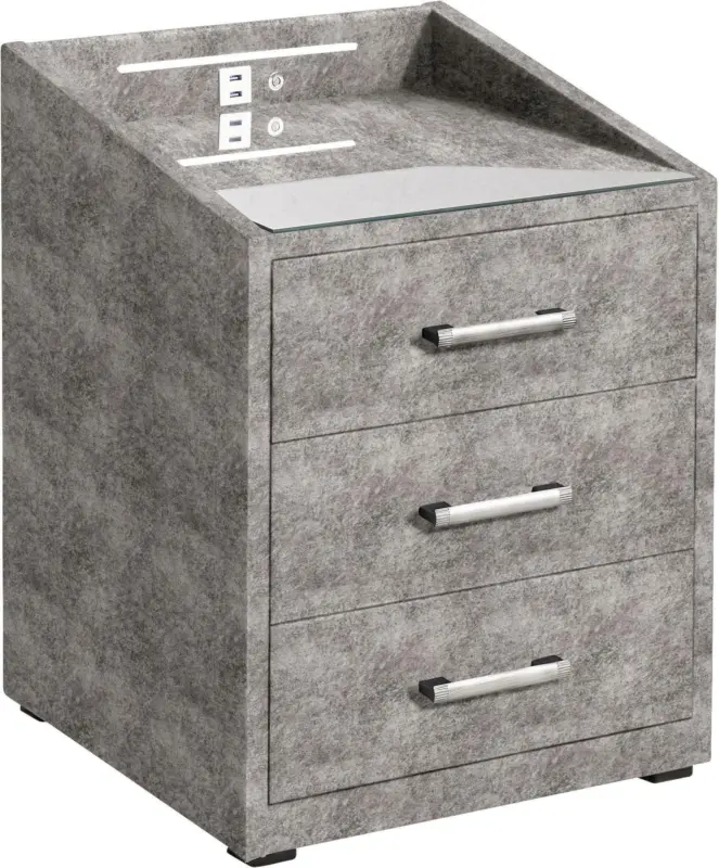 Nachtkästchen in Grau