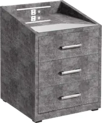 Nachtkästchen in Graphitfarben