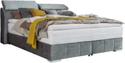 Boxspringbett in Hellgrau ca. 180x200cm