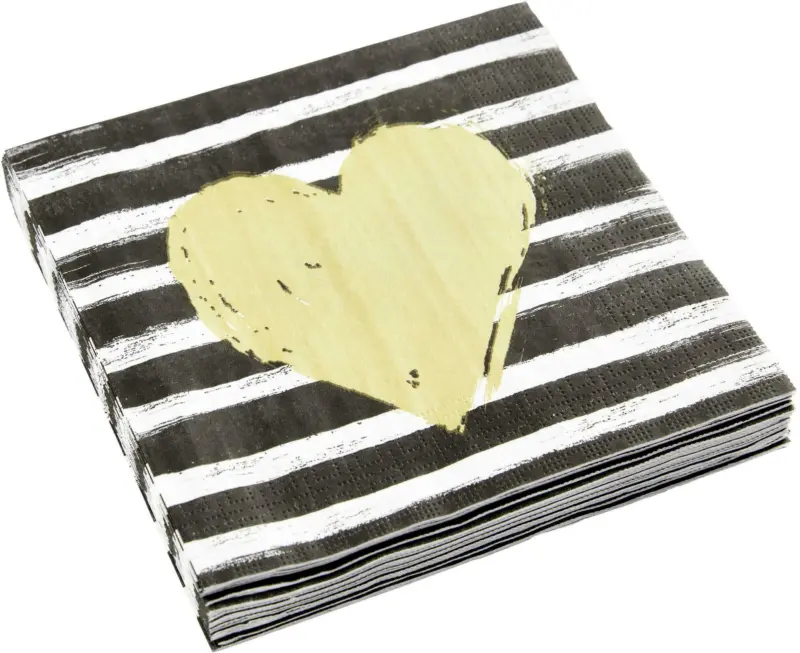 Serviette Kai mit Herzmotiv