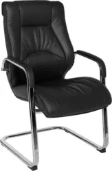 Besucherstuhl 'Rimini', schwarz