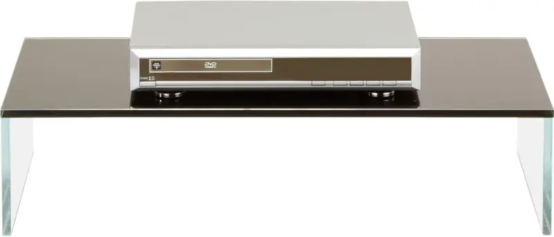 TV-Aufsatz in Schwarz aus Glas