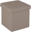 Pouf BILBAO 38x38x38cm synthétique gris