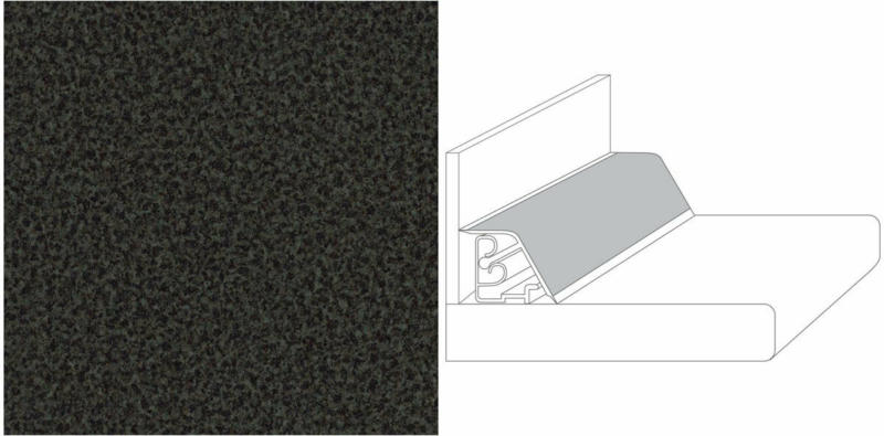 Wandanschlussprofil Compact 590x27x35mm "granitino anthrazit"
