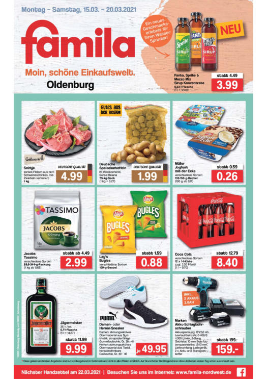 Nordwest Prospekte ⏲️Öffnungszeiten für famila Nordwest Falkenrotter