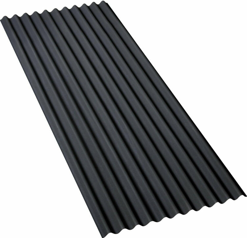 Gutta Bitumenwellplatte Schwarz 200 cm x 83 cm