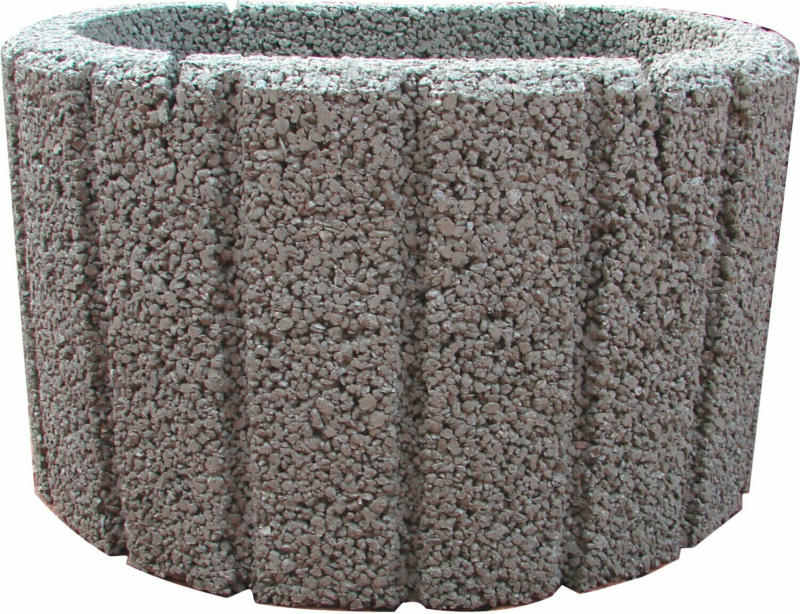 Hangflor Pflanzstein 20 cm x 35 cm x 28 cm Grau