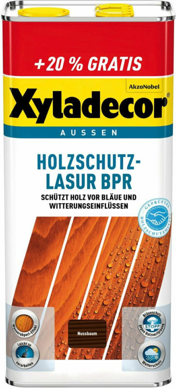 Xyladecor Holzschutz-Lasur BPR Nussbaum 6 l