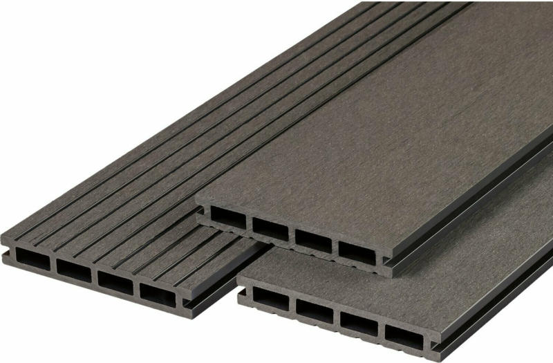 Terrassendiele WPC Anthrazit 2,1 cm x 14,5 cm x 300 cm
