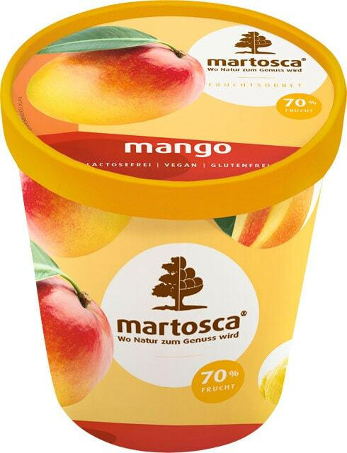 Martosca Mango Fruchtsorbet oder Vanille Milcheis
