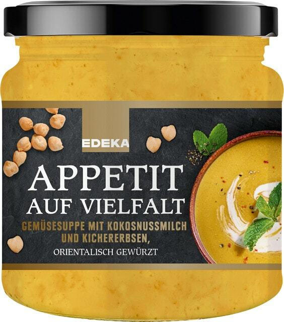 EDEKA Appetit auf Vielfalt Gemüsesuppe mit Kokosmilch und Kichererbsen