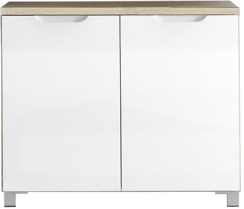 Waschbeckenunterschrank in Weiss/Eichefarbe 'Roy'