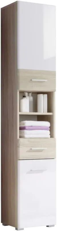 Hochschrank in Weiss/Sonoma Eiche 'Barolo'