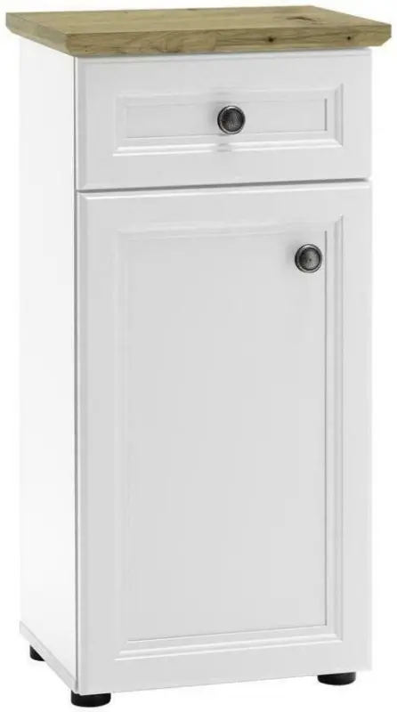 Unterschrank in Weiss/ Eichefarbe 'Toskana'