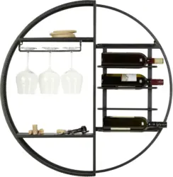 Flaschenregal Billy aus Eisen in Schwarz