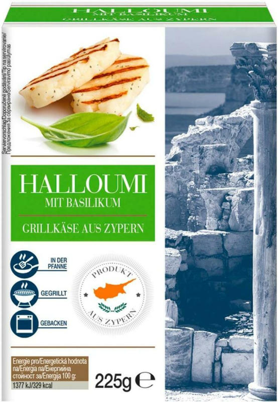 Halloumi mit Basilikum