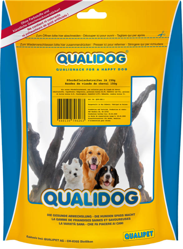 QUALIDOG Pferdefleischstreifen 150g