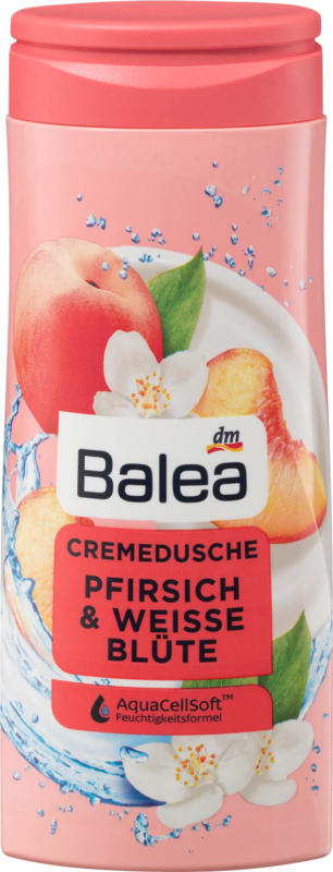 Balea Cremedusche weiße Blüte & Pfirisch