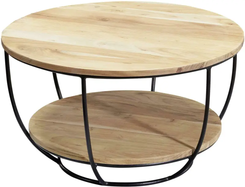 Couchtisch 'WL5.957' , Ø ca. 60 cm, aus Akazie