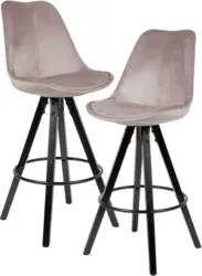 Barhocker-Set 'WL6.098' , 2-er Set , rosa
