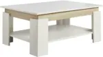 mömax Dornbirn - Ihr Trendmöbelhaus in Dornbirn Couchtisch 'WL6.048' , ca 86,5 x 58,5 cm , weiß/eiche