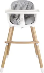 Hochstuhl in Grau/Weiß