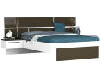 Bett PRADO 160x200cm Lackiert,Glitzernd weiss