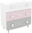 Kommode STAR 3 Schubladen rosa