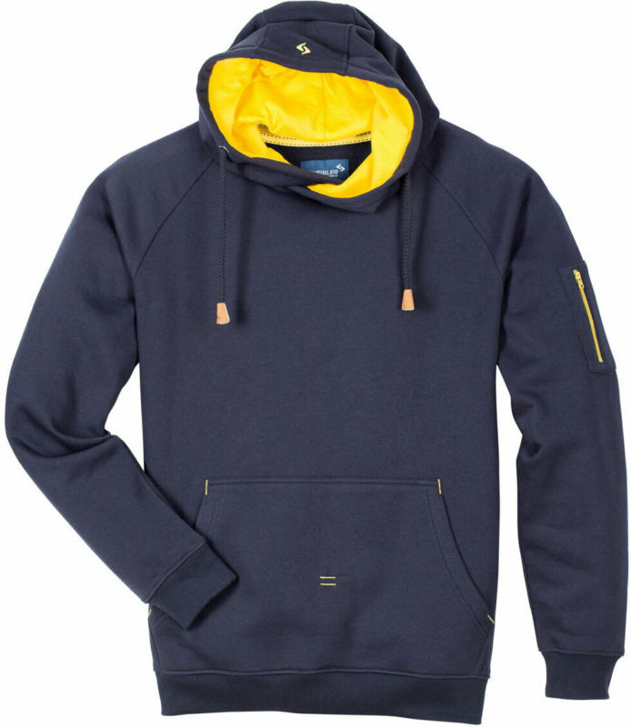 Kapuzenpullover „Active“, navy-gelb, Gr.XL XL