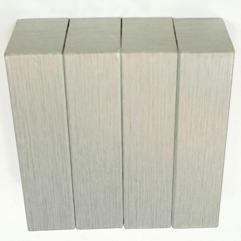 Dekor-Eckhölzer, 1,9x1,9x6 cm, 4 Stk., Stahl gebürstet Stahl gebürstet