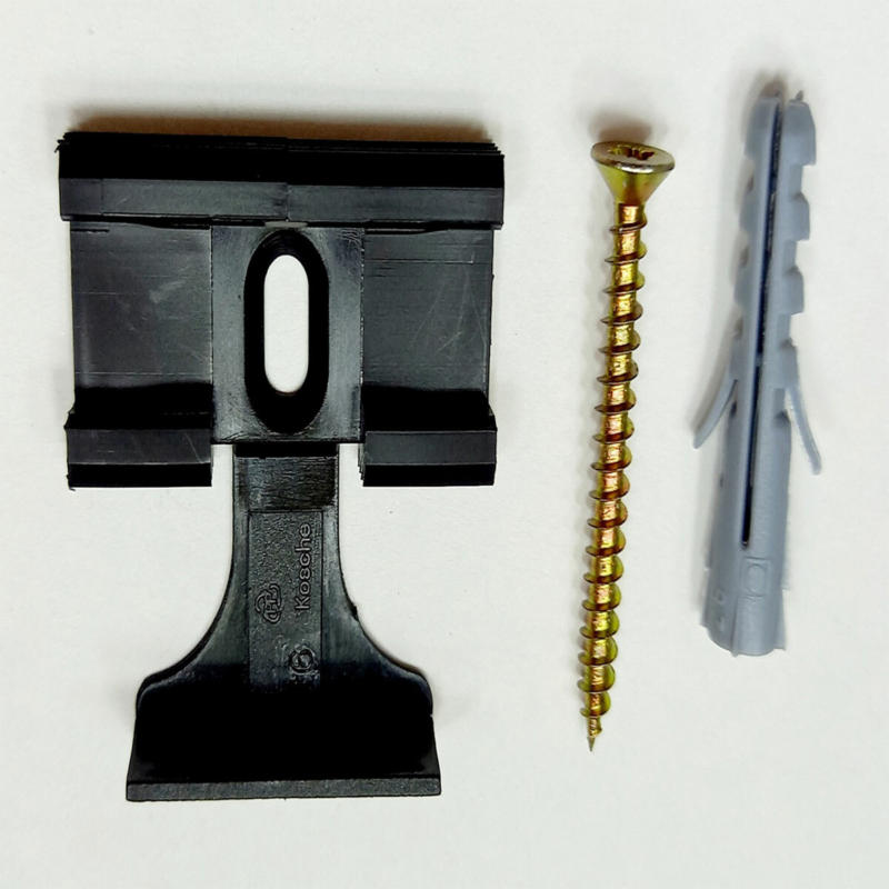 Leisten-Clips, schwarz, 3,3x3,4x0,8 cm, 30 Stk.