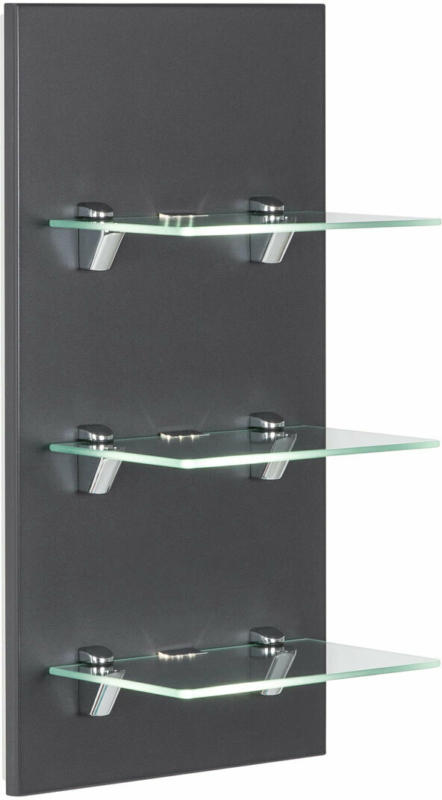 LED-Panel „VIVA“, mit 3 Glasablagen, anthrazit grau, schwarz