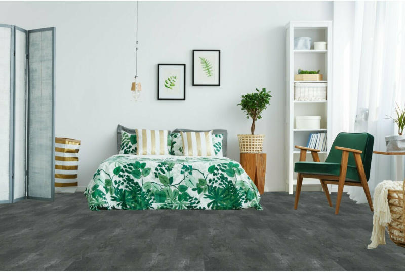Click-Vinylboden Fliese Bergamo Naturstein mit integriertem Trittschall
