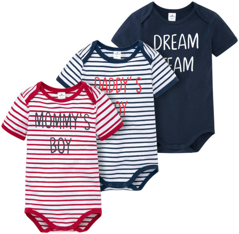 3 Baby Bodys in verschiedenen Dessins (Nur online)