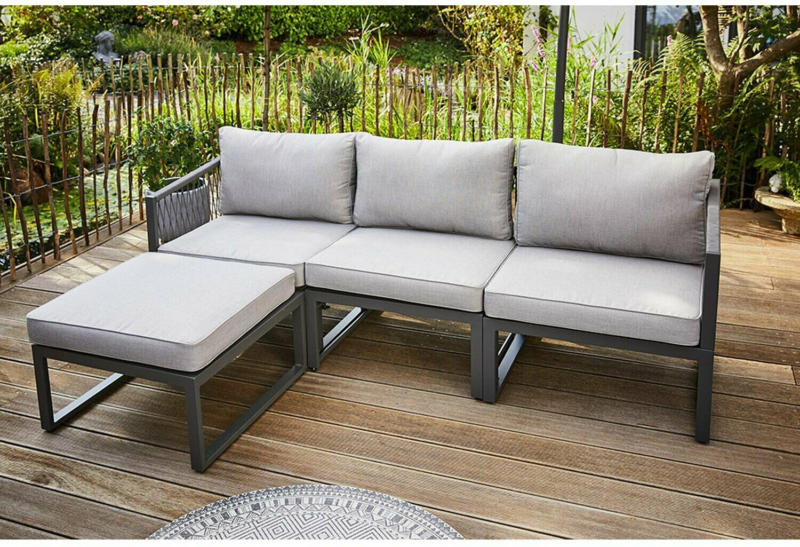 Lounge-Set Willa 4-teilig Aluminium-Gestell Anthrazit