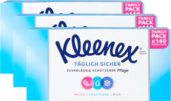 Kleenex Taschentücher Täglich sicher , 3 x 140 Tücher