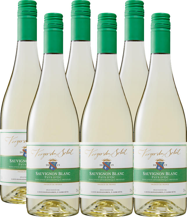 Verger du Soleil Sauvignon Blanc Pays d'Oc IGP, 2020, Languedoc-Roussillon, Frankreich, 6 x 75 cl