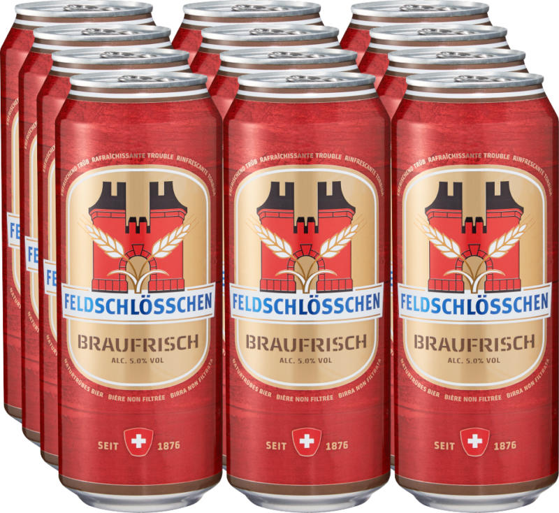 Bière Braufrisch Feldschlösschen, 12 x 50 cl