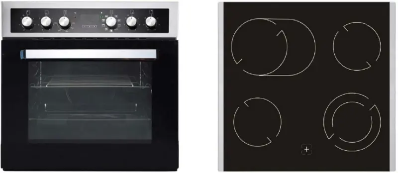 Herdset in Schwarz/Edelstahl 'BIC8-2KB GK IX4'