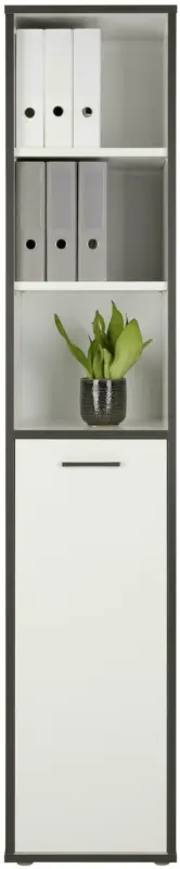 Regalkombination in Grau/Weiß