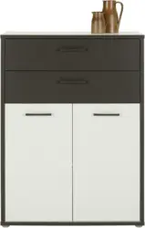 Regalkombination in Grau/Weiß