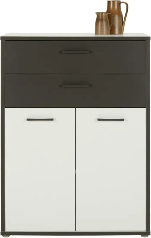 Regalkombination in Grau/Weiß