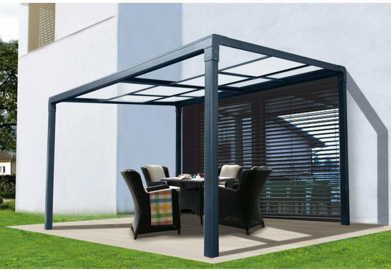 Floraworld Terrassenüberdachung Air 2 Anthrazit (BxT) 392 cm x 305 cm