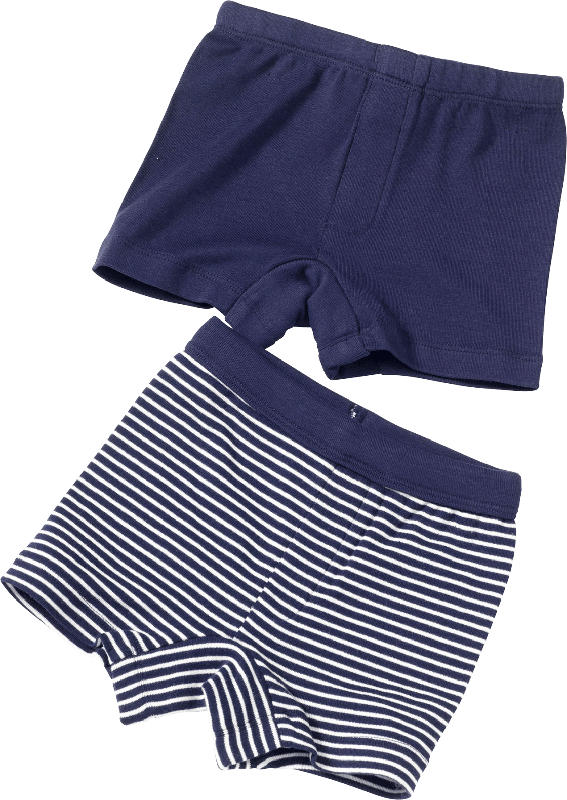 ALANA Doppelpack Unterhosen, Gr. 110, in Bio-Baumwolle, blau, weiß