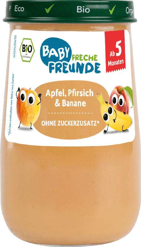 Freche Freunde Früchte Apfel, Pfirsich & Banane, ab dem 5.Monat