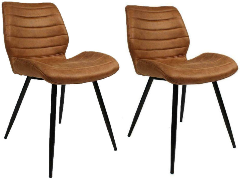 Stuhl-Set in Braun ´MORRIS´