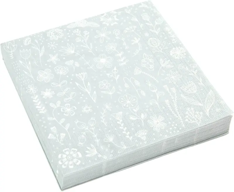 Serviette Kai in Grün/Weiß