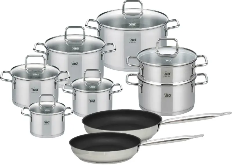 Kochtopfset Citrin aus Metall, 15-teilig