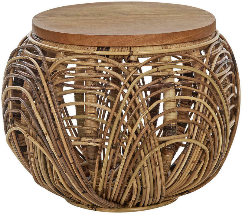 Hocker in Holz, Metall, Naturmaterialien Naturfarben, Schwarz