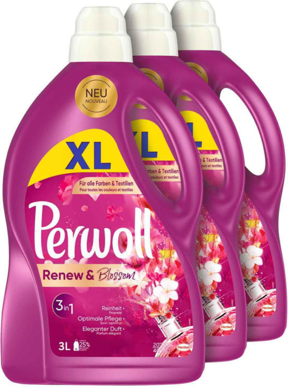 Perwoll Flüssigwaschmittel Renew & Blossom 3 x 3 l -